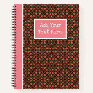 Diamond Pattern Spiral Notebook
