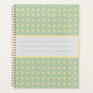 Diamond Pattern Teal Planner