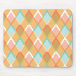 Diamond pattern  vibrant colours mouse mat