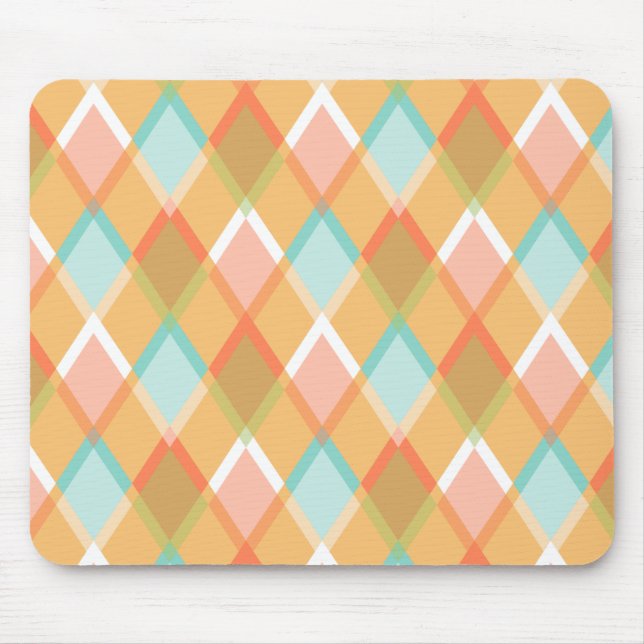 Diamond pattern  vibrant colours mouse mat (Front)