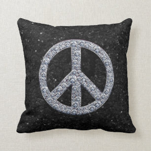 Diamond Peace Sign Pillow