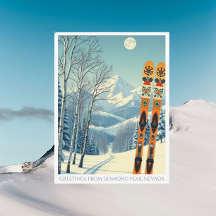 Diamond Peak Nevada ski vacation Postcard