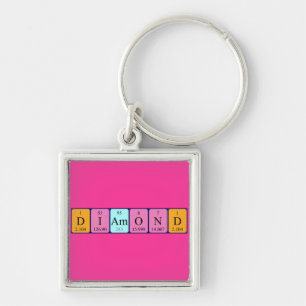 Diamond periodic table name keyring