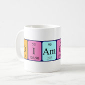 Diamond periodic table name mug (Front Left)