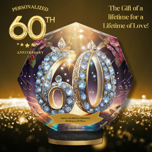 Diamond Personalised 60th Anniversary Gifts Brand