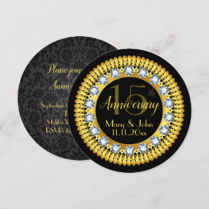 Diamond Personalised Anniversary Party Invitation