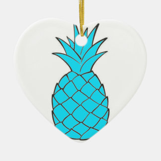 Diamond Pineapple Heart Ornament