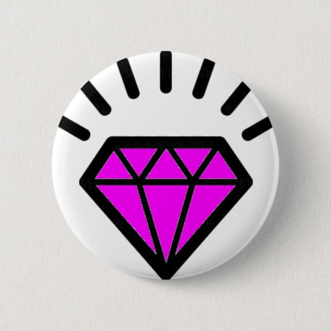 diamond-pink 6 cm round badge (Front)