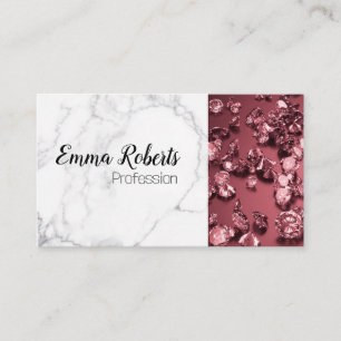 Diamond Pink Marble Business Card