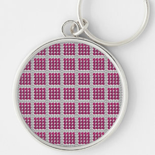 Diamond Pink Tourmaline Key Ring