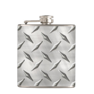 Diamond Plate 1 Wrapped Flask