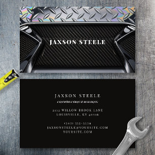 Diamond Plate and Carbon Fibre Professional Business Card