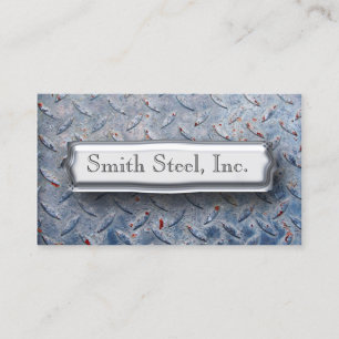 Diamond Plate Blue Business Card