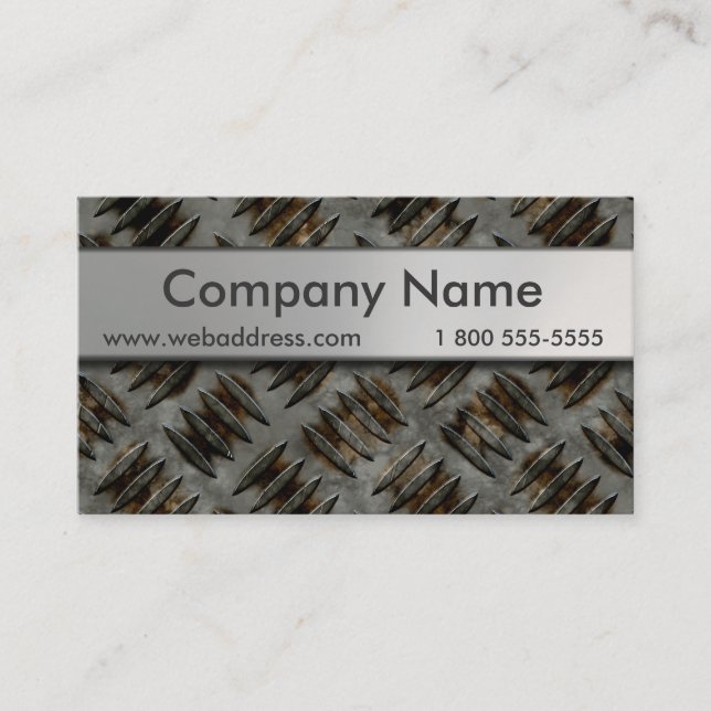 Diamond Plate Business Cards (Front)