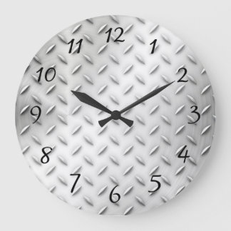Diamond Plate Large Clock