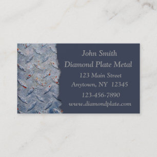 Diamond Plate Metal Business Card