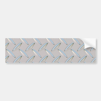 Diamond Plate Metallic Bumper Sticker