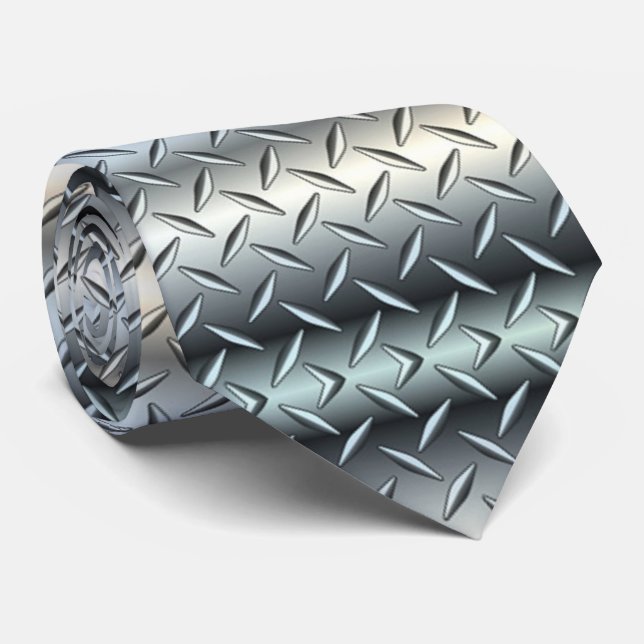  Diamond Plate  neck tie (Rolled)