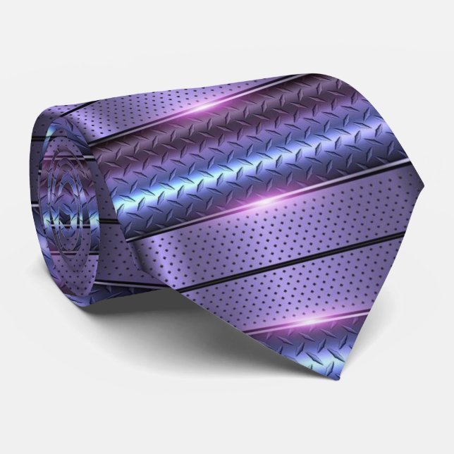  Diamond Plate  neck tie (Rolled)