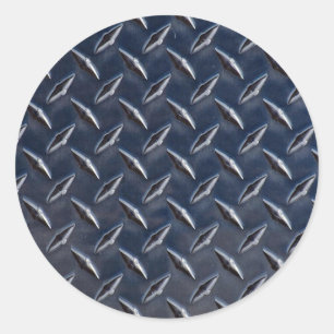 Diamond plate Photo Classic Round Sticker