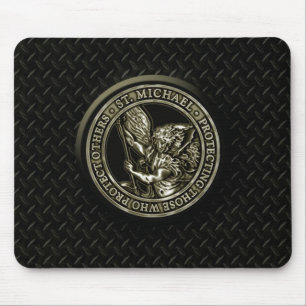 Diamond Plate & St Mike Mouse Mat