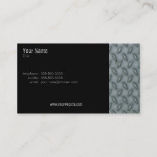 Diamond Plate Steel Business Card