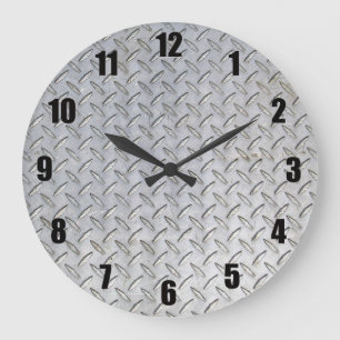 Diamond Plate Wall Clock