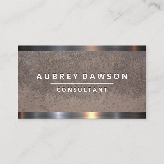 Diamond Plated Steel | Texture Background Business Card (Front)