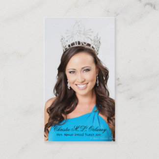 Diamond Platform Pageant Business Card