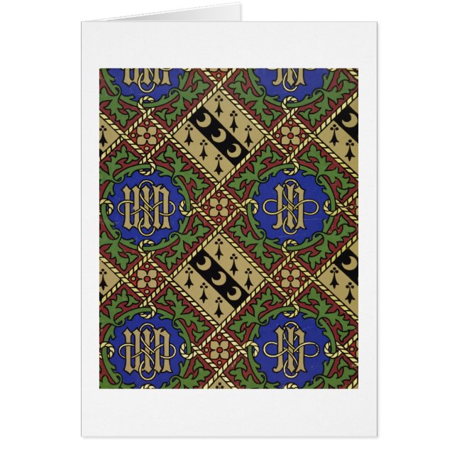 Diamond print ecclesiastical wallpaper design (Front)