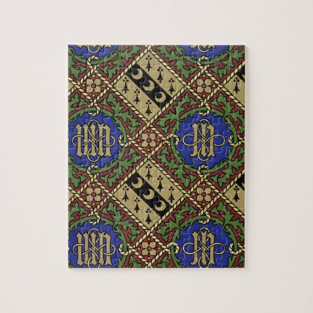 Diamond print ecclesiastical wallpaper design jigsaw puzzle (Vertical)