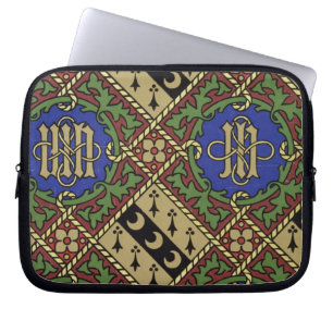 Diamond print ecclesiastical wallpaper design laptop sleeve