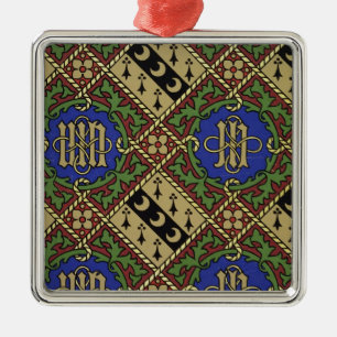 Diamond print ecclesiastical wallpaper design metal tree decoration