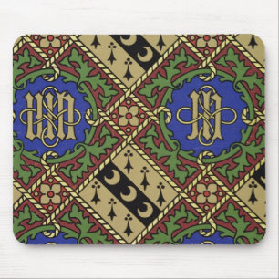 Diamond print ecclesiastical wallpaper design mouse mat