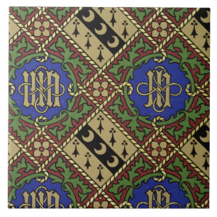 Diamond print ecclesiastical wallpaper design tile