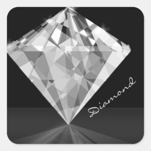 Diamond Print Square Sticker