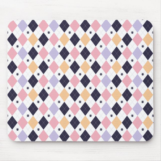 Diamond Purple Pink with Spider Mouse Mat (Front)