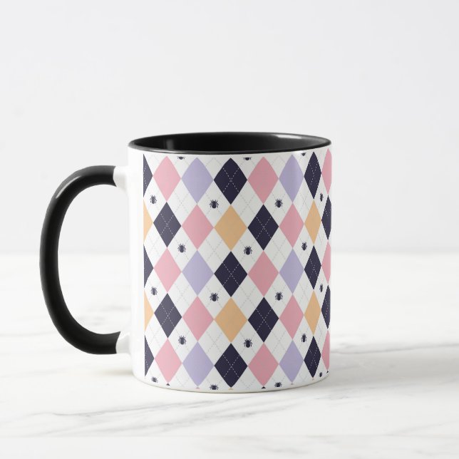 Diamond Purple Pink with Spider Mug (Left)
