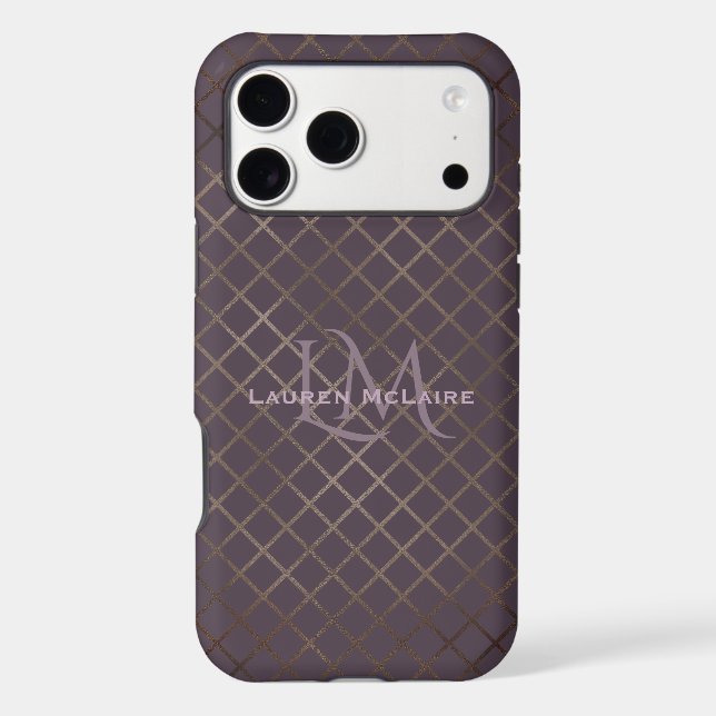 Diamond & Purple Taupe Monogram  (Back)