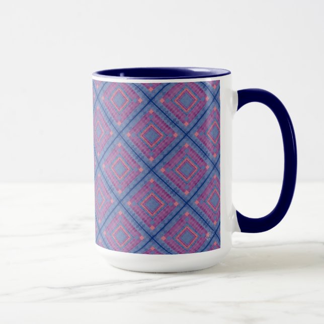 Diamond Quilt Pattern 1 Mug (Right)