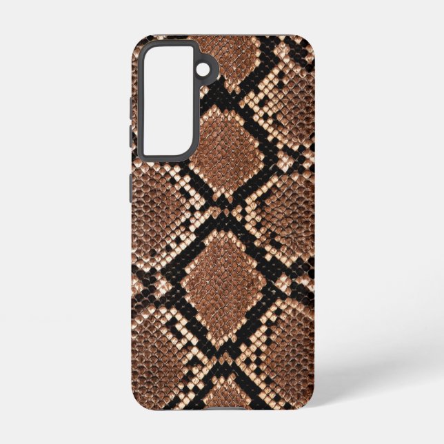 Diamond Rattlesnake Snake Skin Samsung Galaxy S21 Case (Back)