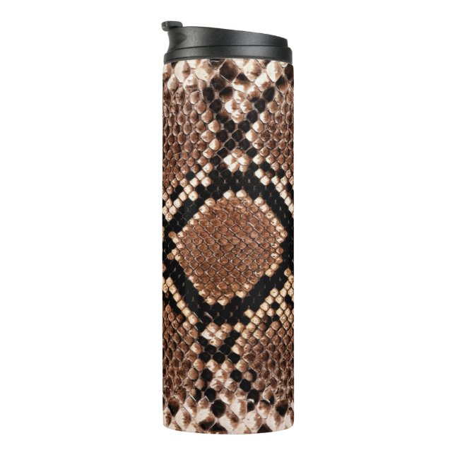 Diamond Rattlesnake Snake Skin Thermal Tumbler (Rotated Right)