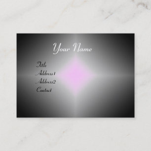 DIAMOND REFLECTIONS ,black and white pink bling Business Card