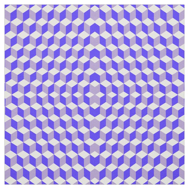 Diamond Repeating Pattern In Nebulas Blue and Grey Fabric (Swatch)