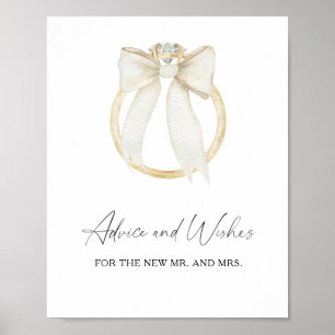 Diamond ring - Advice and Wishes for Newlyweds Poster