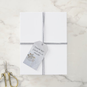 Diamond Ring and Pillar Crystal Wedding Favour Tag