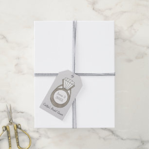 Diamond Ring Bridal Shower Wedding Gift Tag