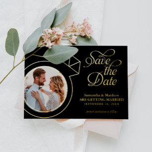 Diamond Ring Custom Photo Wedding Save The Date