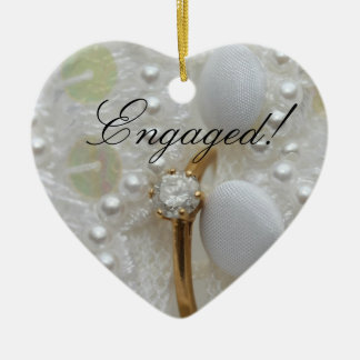 Diamond Ring Engagement announcement ornament