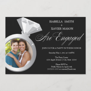 Diamond Ring Engagement Party Invite (Photo)